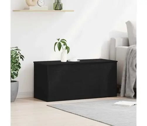 Saugojimo Dėžė Juoda Ąžuolo 100 X 42 X 46 Cm Apdirbta Mediena