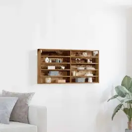 Izstādes Skapis Vecs Koks 100 X 8,5 X 50 Cm Inženierijas Koks Vidaxl