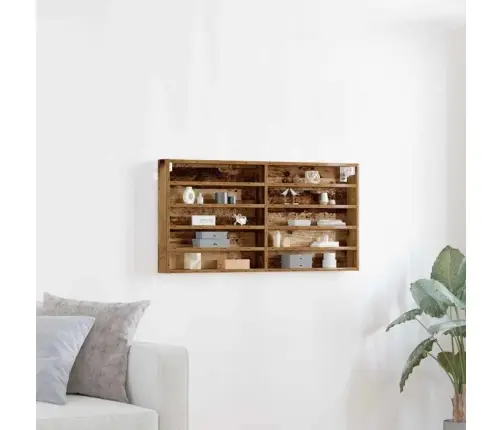 Izstādes Skapis Vecs Koks 100 X 8,5 X 50 Cm Inženierijas Koks Vidaxl