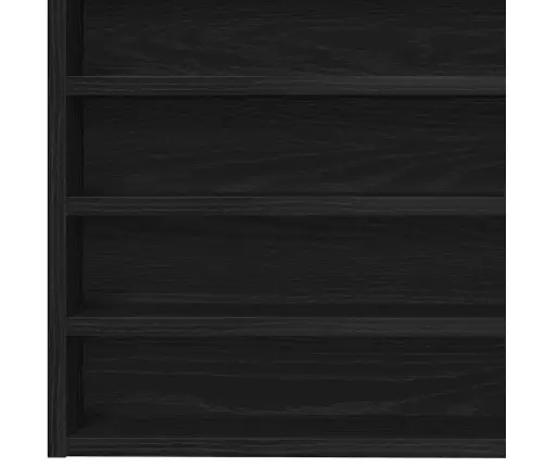 Izstādes Skapis Ar Plauktu Melns Ozolkoks 100 X 8,5 X 50 Cm Vidaxl