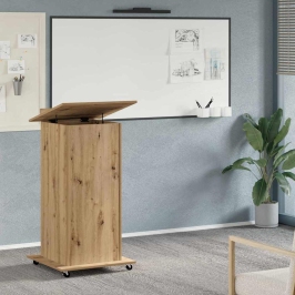Podium Sahtliga Riiuliga Käsitöötamm 55 X 55 X 107 Cm Tehispuit