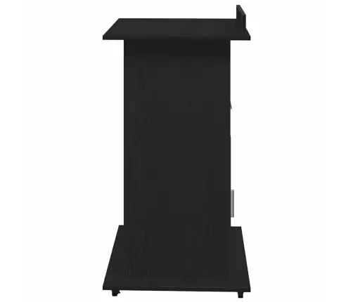 Podijs Ar Riteni Melns Ozols 55 X 55 X 107 Cm Inženierijas Koks Vidaxl