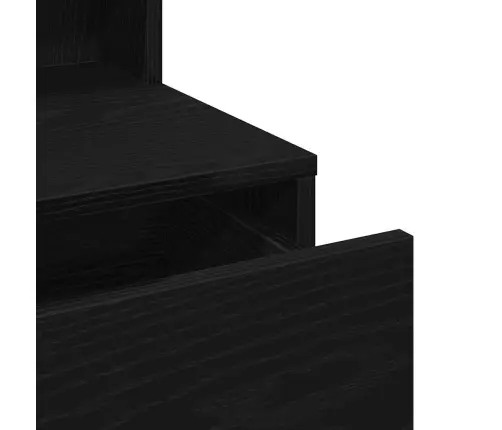 Apsirengimo Stalas Su Stalčių Juoda Ąžuolo 80 X 41 X 144.5 Cm