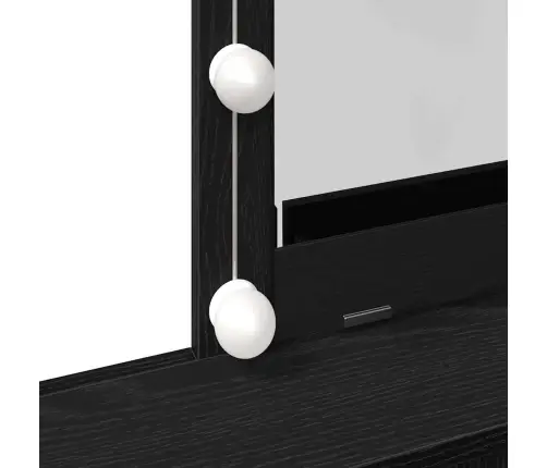 Apsirengimo Stalas Su Stalčių Juoda Ąžuolo 80 X 41 X 144.5 Cm