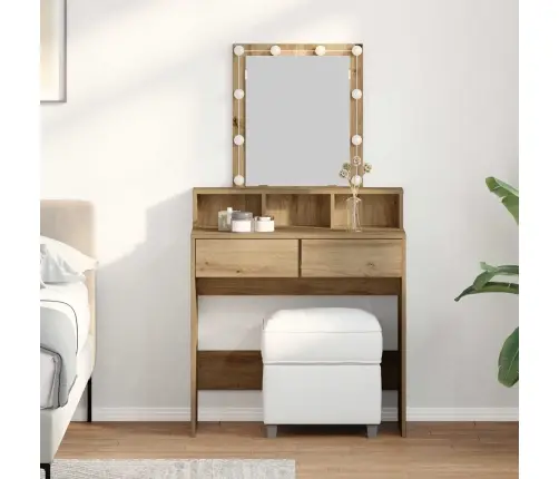 Dressing Table Sahtliga Must Tamm 80 X 41 X 144.5 Cm Tehispuit