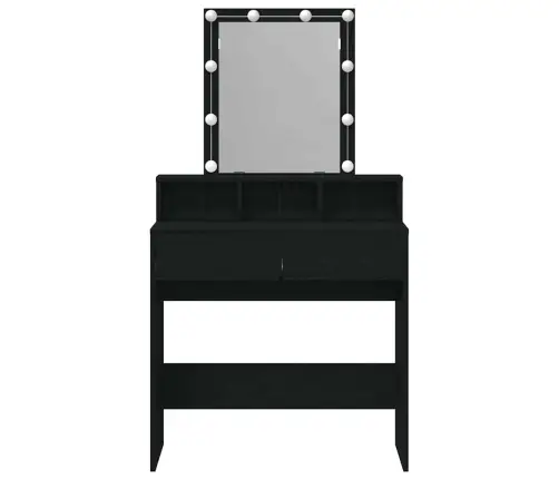 Apsirengimo Stalas Su Stalčių Juoda Ąžuolo 80 X 41 X 144.5 Cm