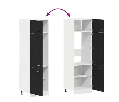 Pakabinama Spintelė Lyon Juodas Ąžuolas 60 X 31 X 207 Cm