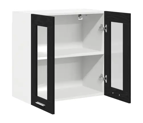 Seinakapp Riiuliga Must Tamm 60 X 31 X 60 Cm Tehispuit