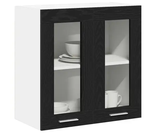 Seinakapp Riiuliga Must Tamm 60 X 31 X 60 Cm Tehispuit