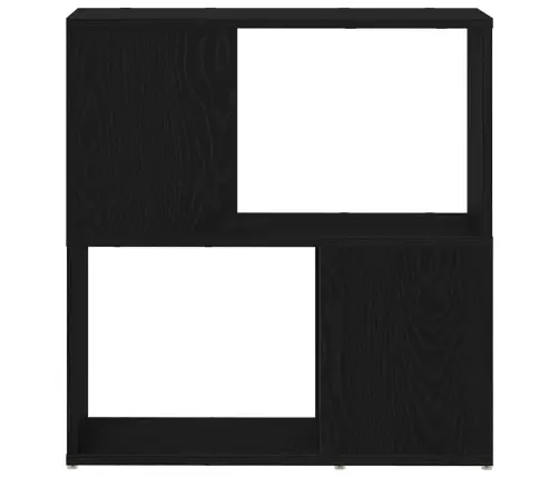 Grāmatu Plaukts Melnā Ozola Krāsā, 60X24X63 Cm, Izgatavots No Inženierijas Koka Vidaxl