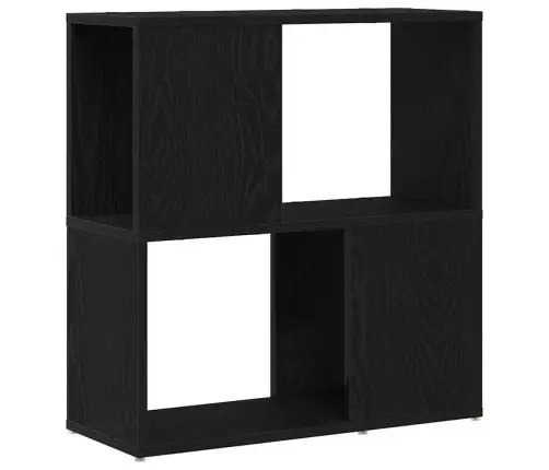 Grāmatu Plaukts Melnā Ozola Krāsā, 60X24X63 Cm, Izgatavots No Inženierijas Koka Vidaxl