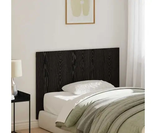 Gultas Galvas Balsts Melns Ozols 120X1,5X80 Cm Inženierizstrādāta Koksne Vidaxl