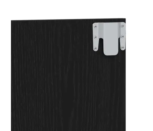 Gultas Galvas Stūris Melns Ozols 200X1,5X80 Cm Inženierkoks Vidaxl