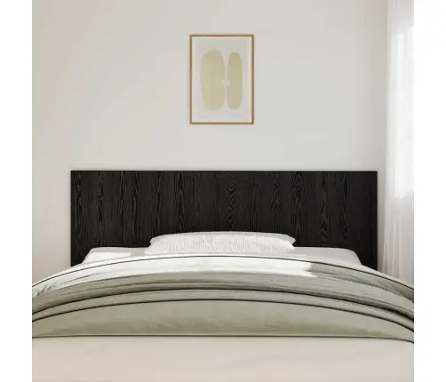 Gultas Galvas Stūris Melns Ozols 200X1,5X80 Cm Inženierkoks Vidaxl