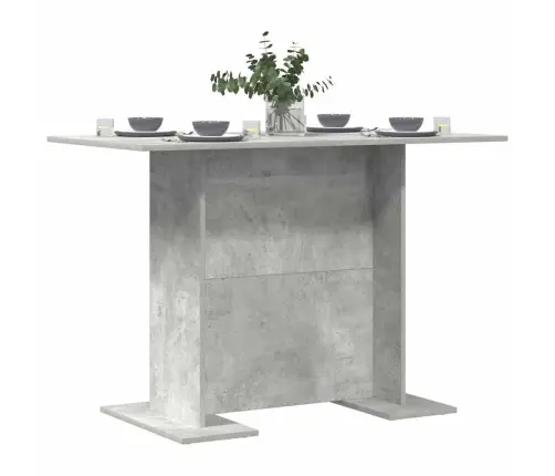 Ēdamgalds Betona Pelēks 110X60X75 Cm Inženierijas Koks Vidaxl