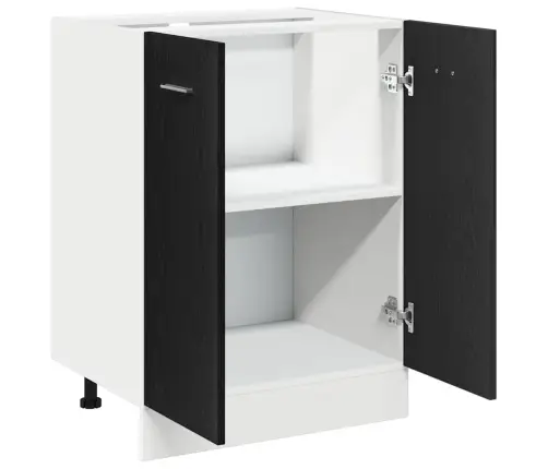 Apatinė Spintelė Juodo Ąžuolo 60X46X81,5 Cm Medžio Drožlių Plokštė