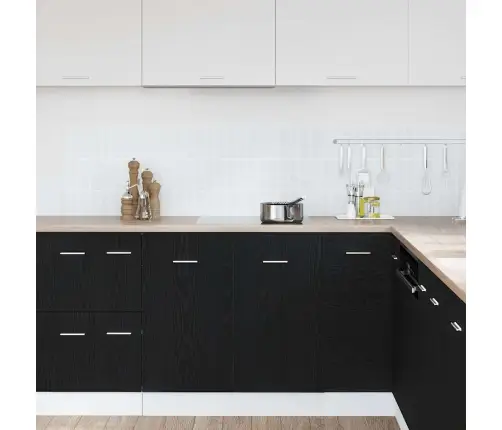 Apatinė Kriauklės Spintelė, Juodo Ąžuolo Spalvos, 80X46X81,5 cm Inžinerinė Mediena