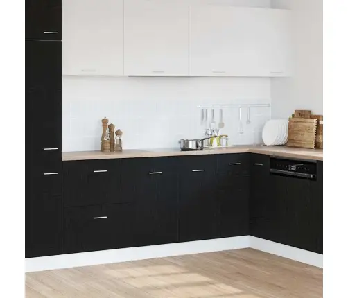 Apatinė Kriauklės Spintelė, Juodo Ąžuolo Spalvos, 80X46X81,5 cm Inžinerinė Mediena