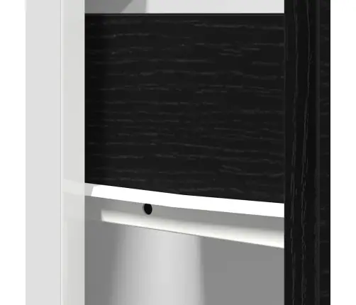 Melnais Ozolkoka Atvilktņu Skapis - 30X46X81.5 Cm, Izgatavots No Inženierijas Koka Vidaxl