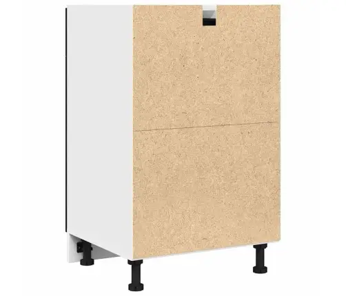 Melns Ozolkoka Atvilktņu Skapis - 50X46X81.5 Cm, Izgatavots No Inženierijas Koka. Vidaxl