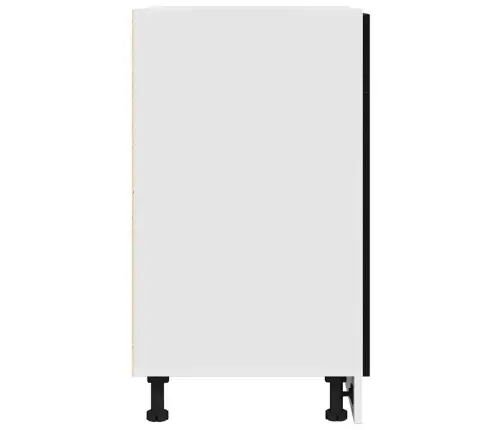 Melns Ozolkoka Atvilktņu Skapis - 50X46X81.5 Cm, Izgatavots No Inženierijas Koka. Vidaxl