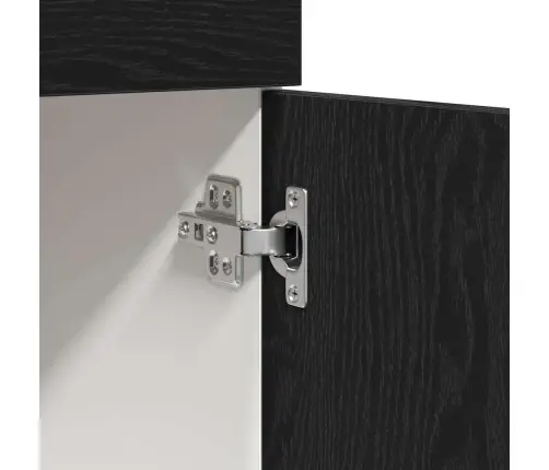 Melns Ozola Atvilktnes Skapītis - 60X46X81.5 Cm, Izgatavots No Koka Vidaxl