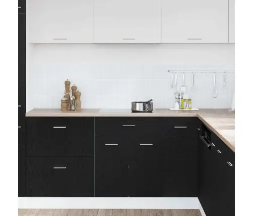 Melns Ozola Atvilktnes Skapītis - 60X46X81.5 Cm, Izgatavots No Koka Vidaxl