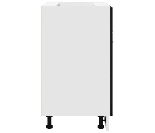 Melns Ozola Atvilktnes Skapītis - 60X46X81.5 Cm, Izgatavots No Koka Vidaxl