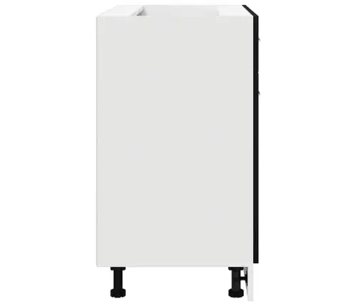 Skapis Ar Atvilktni Melnā Ozola Krāsā, 80 X 46 X 81.5 Cm, Izgatavots No Inženierijas Koka Vidaxl