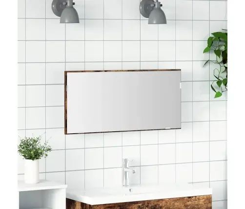 Peegel Peegliga Pruun 80 X 37 Cm Klaas Ja Tehnoloogiline Puit