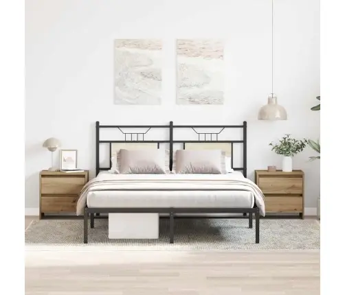 Šalia Lovos Spintelė 2 Pcs Amatininkų Ąžuolas 45 X 34 X 44,5 Cm