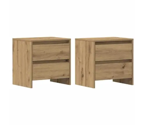 Šalia Lovos Spintelė 2 Pcs Amatininkų Ąžuolas 45 X 34 X 44,5 Cm