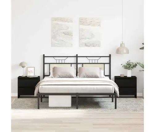 Öölambi Kapp 2 Pcs Must Tamm 45 X 34 X 44.5 Cm Tehispuit