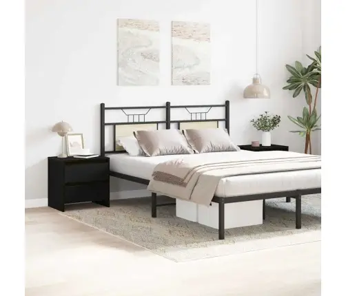 Öölambi Kapp 2 Pcs Must Tamm 45 X 34 X 44.5 Cm Tehispuit