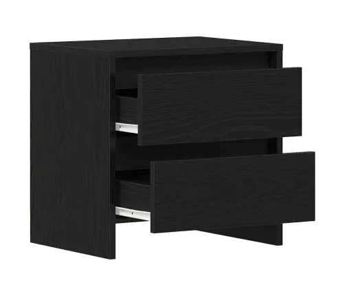 Öölambi Kapp 2 Pcs Must Tamm 45 X 34 X 44.5 Cm Tehispuit