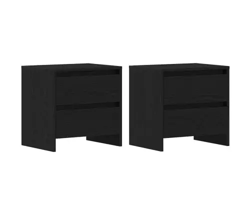 Öölambi Kapp 2 Pcs Must Tamm 45 X 34 X 44.5 Cm Tehispuit