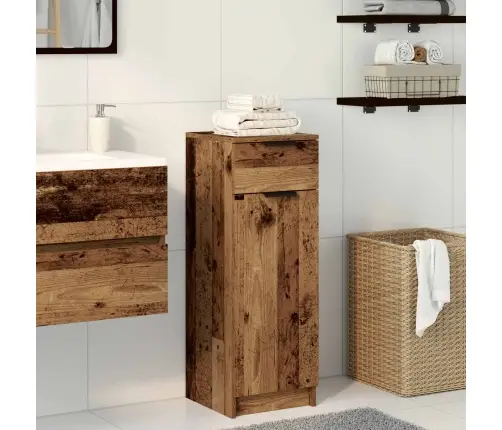Vannas Skapītis Vecināts Koks 32X34X90 Cm Inženieru Koks Vidaxl