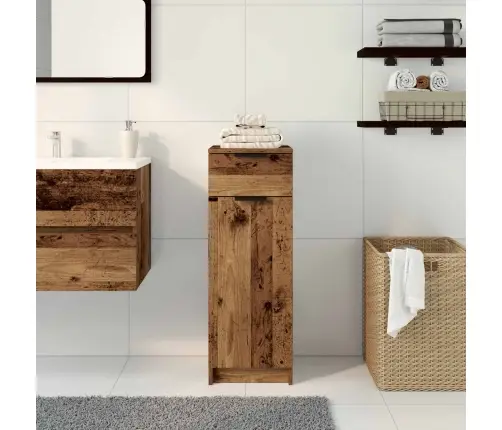 Vannas Skapītis Vecināts Koks 32X34X90 Cm Inženieru Koks Vidaxl