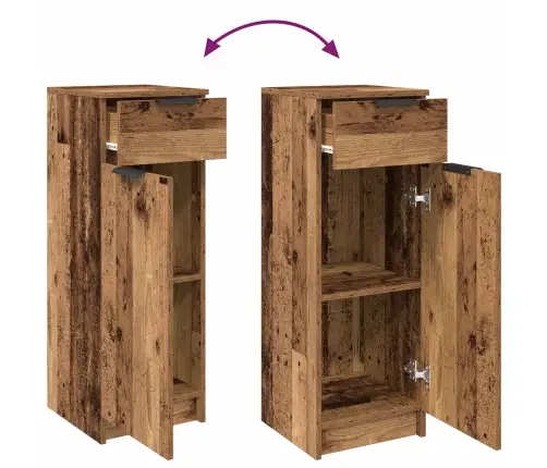 Vannas Skapītis Vecināts Koks 32X34X90 Cm Inženieru Koks Vidaxl