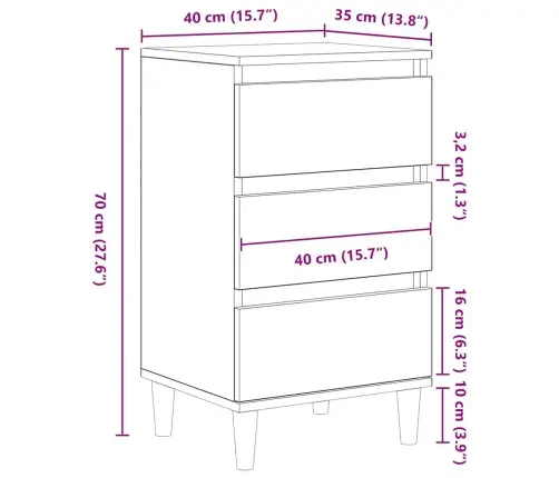 Šalia Lovos Spintelė Amatininkų Ąžuolas 40 X 35 X 70 Cm