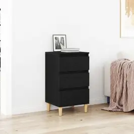 Nakts Skapītis Melns Ozols 40 X 35 X 70 Cm Inženierijas Koks Vidaxl