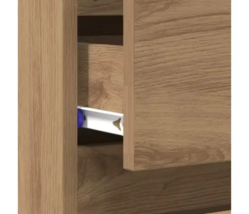 Naktsgaldiņš Amatnieka Ozolā 40X35X70 Cm Inženierijas Koks Vidaxl