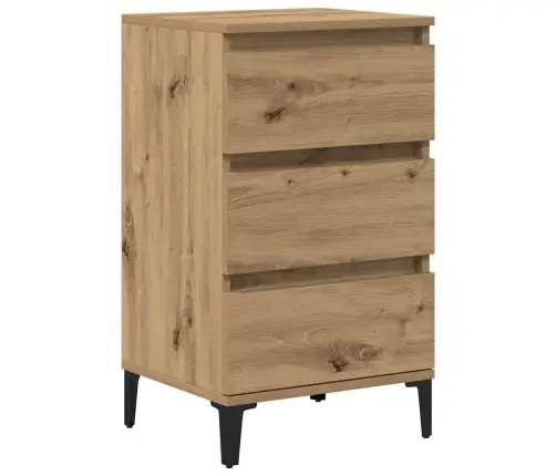 Naktsgaldiņš Amatnieka Ozolā 40X35X70 Cm Inženierijas Koks Vidaxl