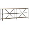 Konsoles Galds Ar Plauktu Cits Amatnieku Ozola 180 X 30 X 75 Cm Vidaxl Konsoles Galds Ar Plauktu Cits Amatnieku Ozola 180 X 30 X 75 Cm Vidaxl