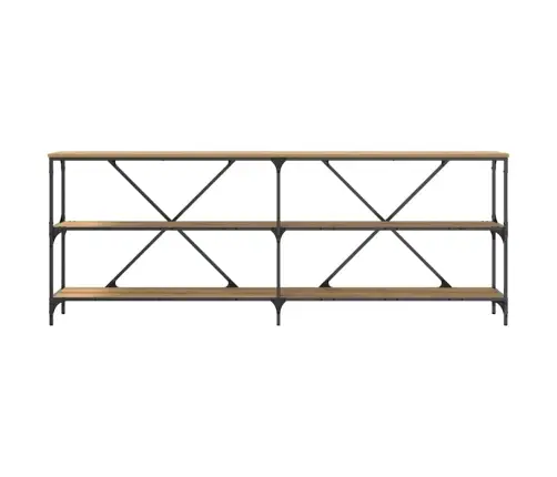 Konsoles Galds Ar Plauktu Cits Amatnieku Ozola 180 X 30 X 75 Cm Vidaxl Konsoles Galds Ar Plauktu Cits Amatnieku Ozola 180 X 30 X 75 Cm Vidaxl