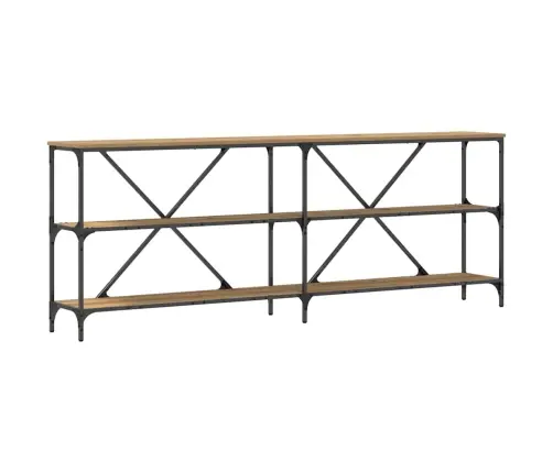 Konsoles Galds Ar Plauktu Cits Amatnieku Ozola 180 X 30 X 75 Cm Vidaxl Konsoles Galds Ar Plauktu Cits Amatnieku Ozola 180 X 30 X 75 Cm Vidaxl