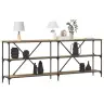 Konsoles Galds Ar Plauktu Cits Amatnieku Ozola 180 X 30 X 75 Cm Vidaxl Konsoles Galds Ar Plauktu Cits Amatnieku Ozola 180 X 30 X 75 Cm Vidaxl