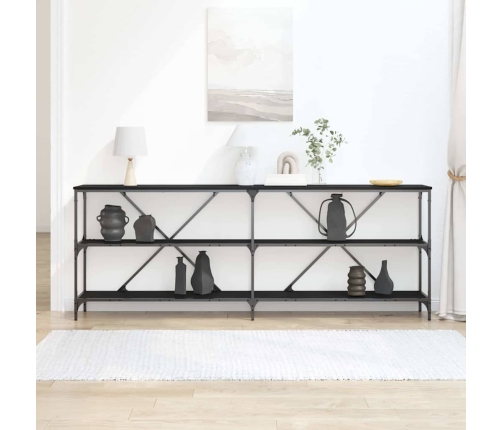 Konsoollaud Riiuliga Muu Must Tamm 180 X 30 X 75 Cm
