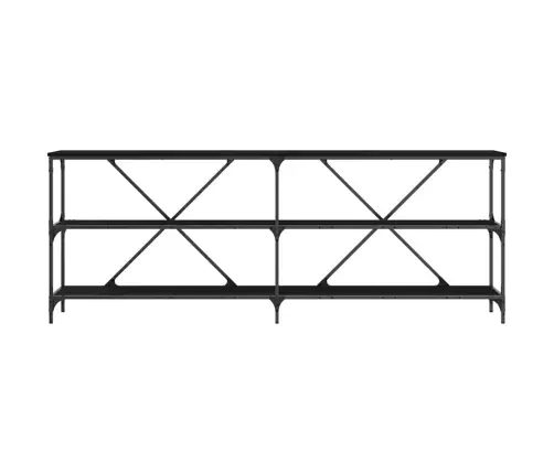 Konsoles Galds Ar Plauktu Cits Melns Ozols 180 X 30 X 75 Cm Vidaxl Konsoles Galds Ar Plauktu Cits Melns Ozols 180 X 30 X 75 Cm Vidaxl