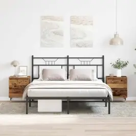 Šalia Lovos Spintelė 2 Pcs Sena Mediena 40 X 35 X 50 Cm